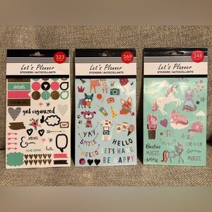 NEW Set of 3 “Lets Planner” Stickers